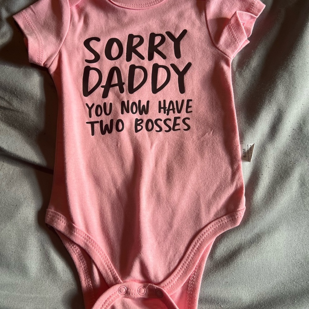 Pink Baby Onesie - "Sorry Daddy"